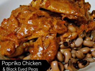 Paprika Chicken with Black Eyed Peas