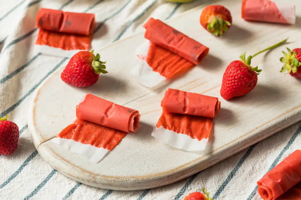 Strawberry Fruit Roll Ups (Homemade, Real Fruit) - Fifteen Spatulas