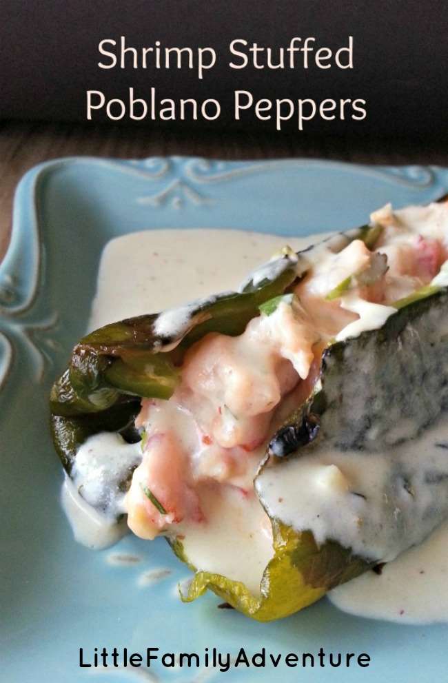 Shrimp Stuffed Poblano Pepper