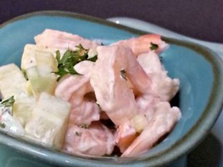 Creamy Shrimp Salad with Cucumber and Celery