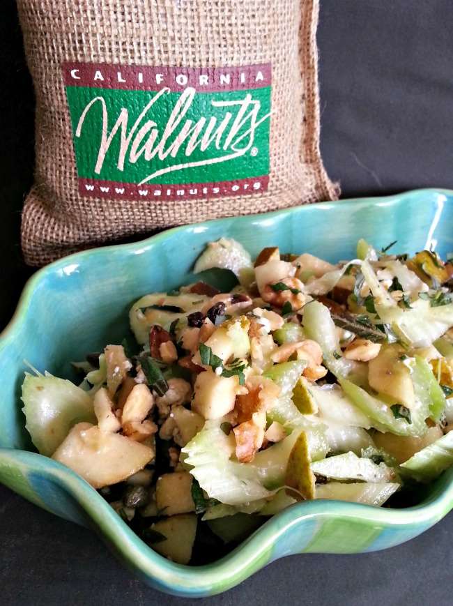 Celery Apple and Walnut Salad @CaWalnuts #CaWalnuts