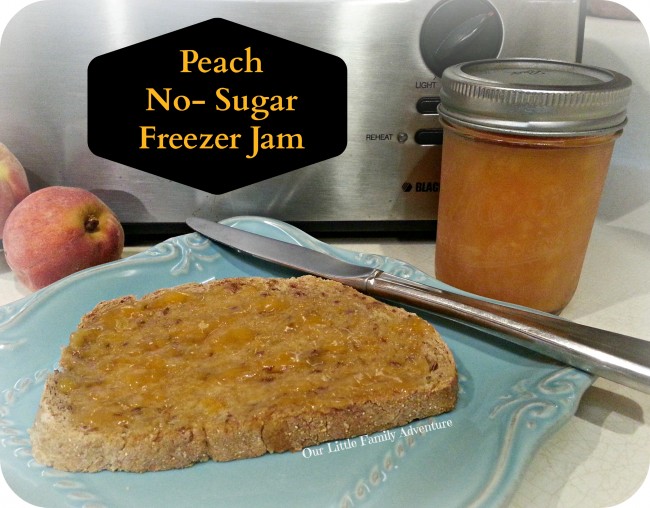 Peach Jam- No Sugar Added Freezer Jam