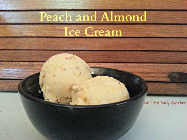 Peach and Almond homemade Ice Cream