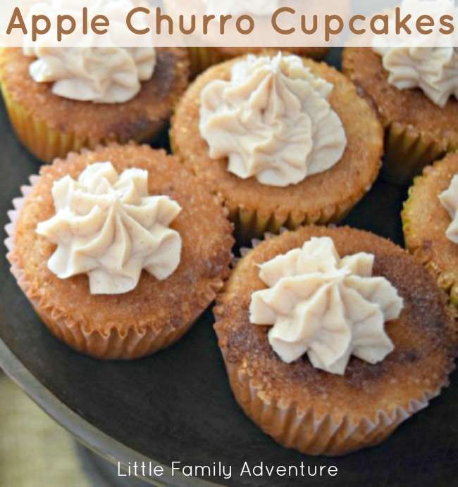 Apple Churro Cupcakes