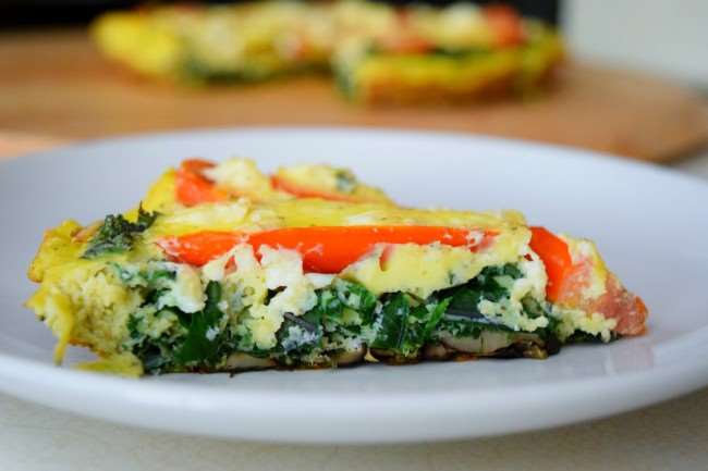 Farmers Strata With Kale Tomato Mushrooms And Feta