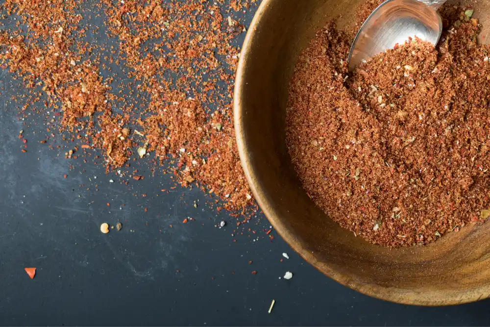 authentic taco seasoning in bowl with spoon