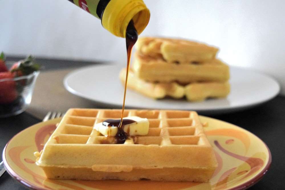 Delicious Waffles with the Disney Mickey Waffle recipe without refined