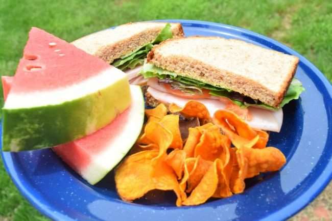Cold Cut Sandwiches are an easy meal for camping | Camping Food: Meal Plan, Recipes, & Tips for a Weekend Campout | Everything you need to cook great food on your next campout; menu, printable grocery list, recipes, etc.