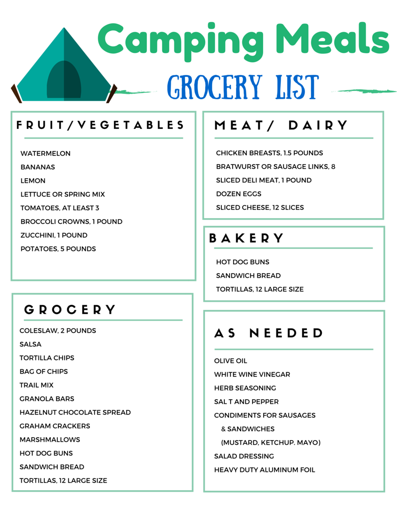 camping-food-list-printable-template-business-psd-excel-word-pdf