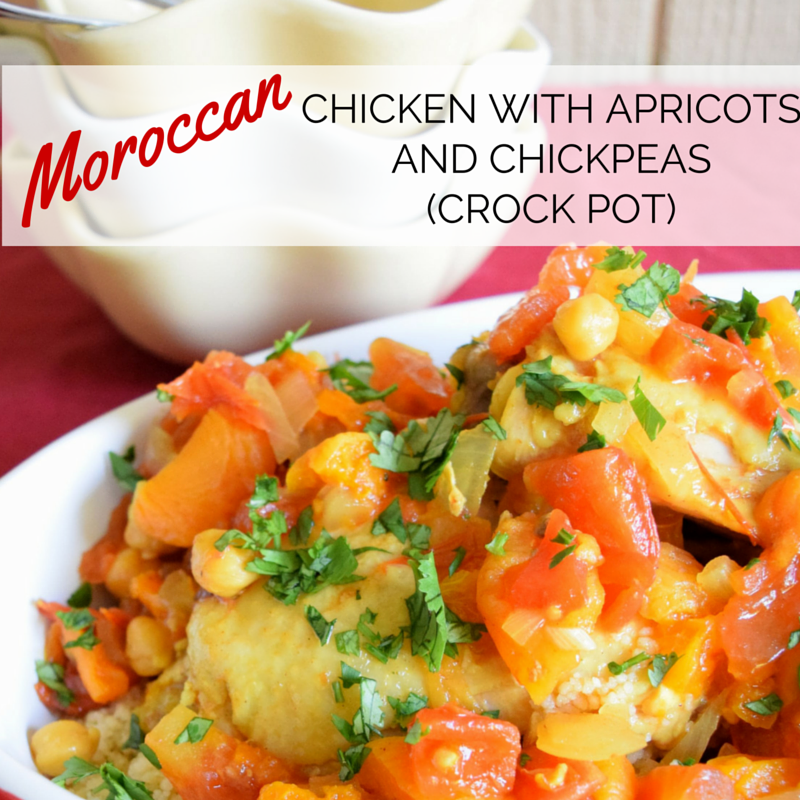 Crock Pot Moroccan Chicken with Apricots and Chickpeas