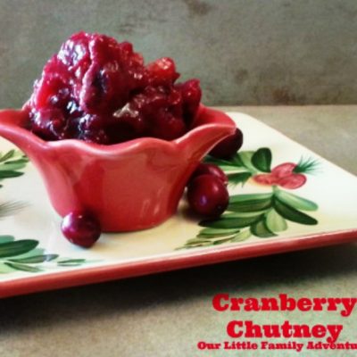 Easy Cranberry Chutney - Perfect for Thanksgiving dinner, with poultry, or over baked brie. It's deliciously simple to make.