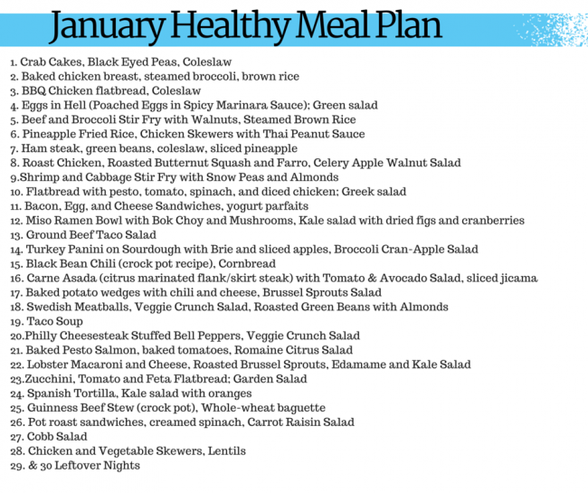 Start January Off Right with this Healthy Meal Plan Little Family