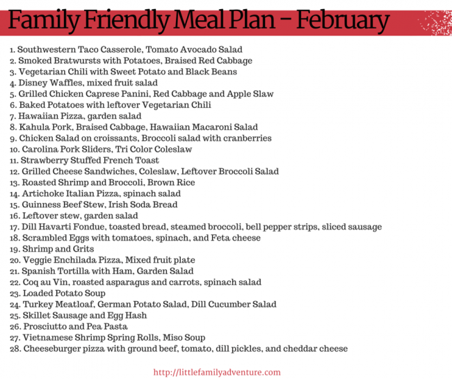healthy meal plan for family of 6