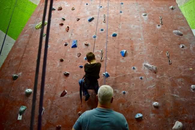 Indoor rock climbing