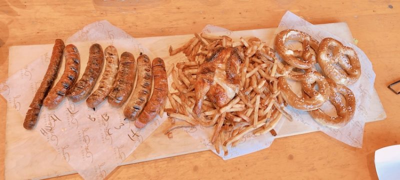 Sausage platter from Fassler Hall OKC