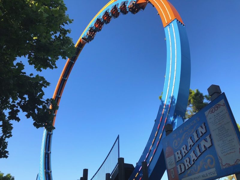 Frontier City Brain Drain roller Coaster