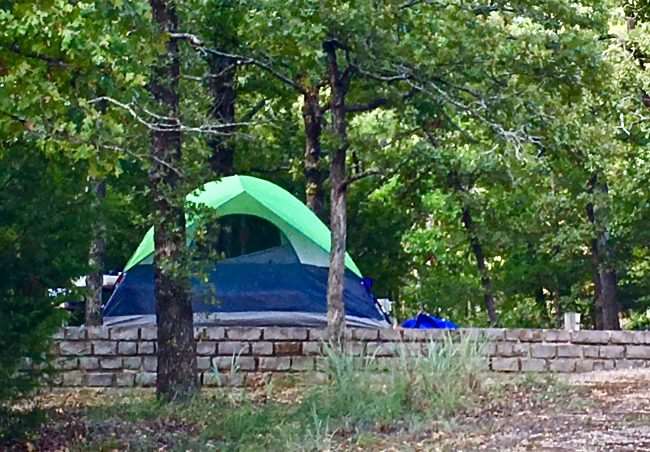 tent in forest