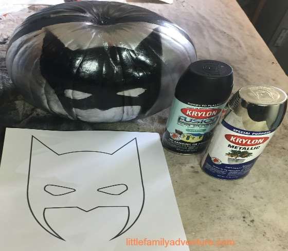 painted pumpkin, template, spray paint