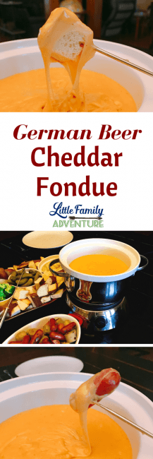 German Beer Cheddar Fondue - Pull out your fondue set and skip the fancy restaurant. Take this easy fondue recipe and whip up some ooey gooey goodness that everyone will love. What is better than a night with cheese and Craft beer?