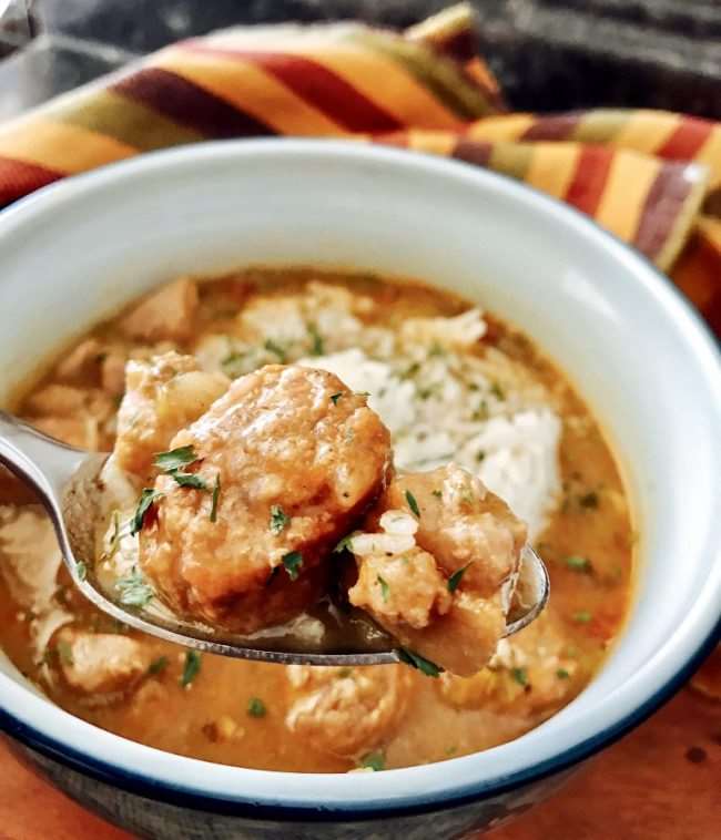 Instant Pot Rotisserie Chicken Gumbo Soup - DadCooksDinner