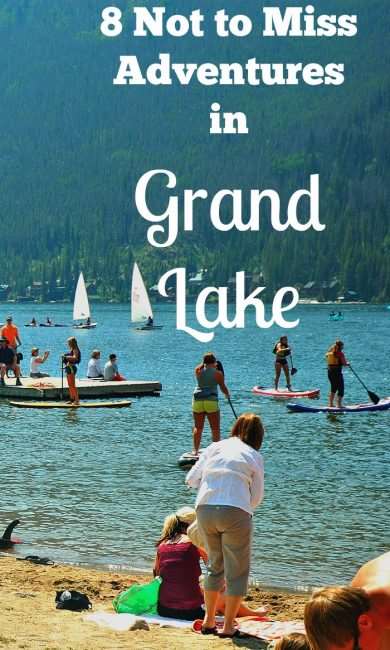 The Beach at Grand Lake Colorado sand sail boats and ice cream