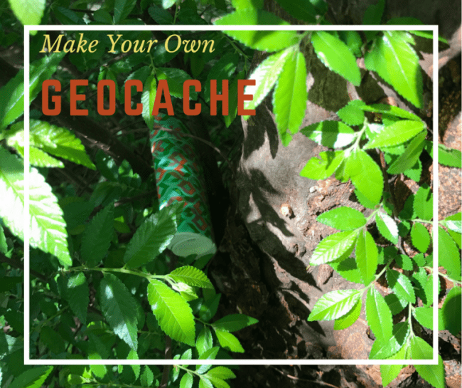Making Your Own Geo-Cache with an upcycled container - It's fun for the family to go on a treasure hunt and now you can create your own little treasure #ad
