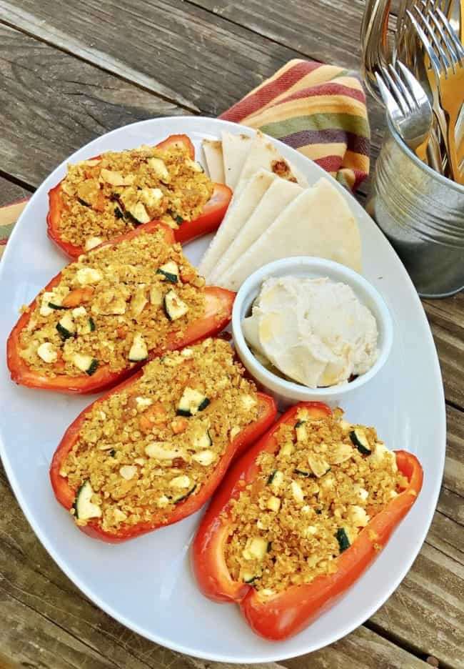Moroccan Stuffed Bell Peppers- freezer meals