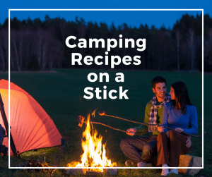 15 Camping Recipes that are perfect to cook over the campfire or on the grill. Breakfast, lunch, and dinner food that is cooked on a stick or skewer. - Its fun cooking for the outdoors.