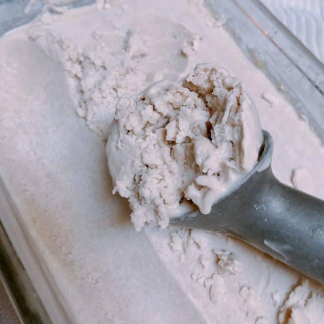 Brown sugar ice cream - vegan coconut ice cream that is creamy and delicious - try it in a sundae with our vegan caramel popcorn