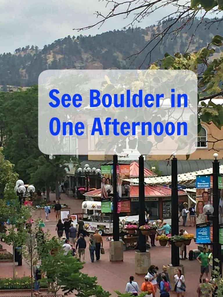 downtown Boulder with people walking