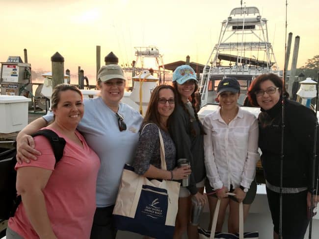 All female group heading out Deep Sea Fishing in Gulf Shores, Alabama