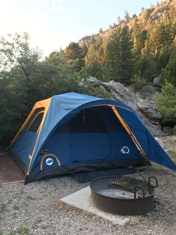 blue tent