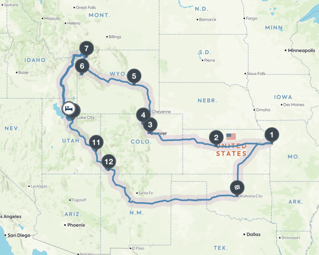 Little Family Adventure Road Trip 2017 - Roadmap to see state and national parks 