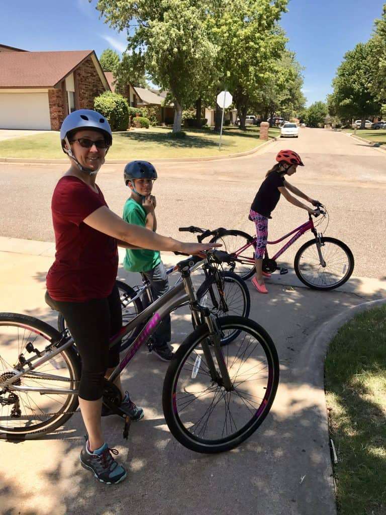 adult learning to ride a bike