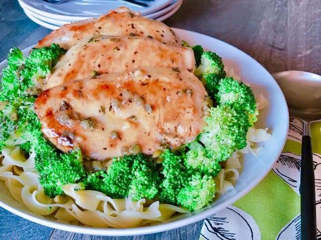 Chicken Picatta with Brocolli