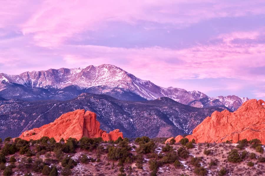 Garden of the Gods and Pikes Peak