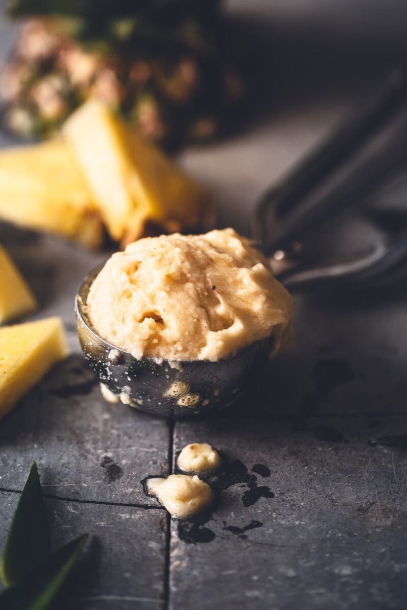 scoop pineapple ice cream - dole whip