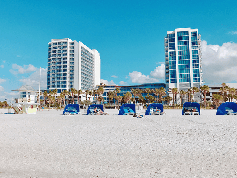 cabanas on the beach-Clearwater Beach, Florida