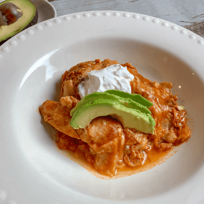 Instant Pot Chicken Enchiladas Casserole