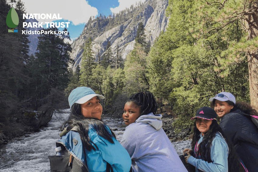 Children outdoors for National Kids to Parks Day