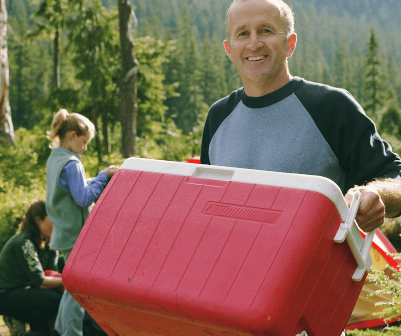 Ice Cooler while camping -bgt[5 Do you enjoy car camping or tailgating, but hate soggy food inside the ice chest? We do too! 