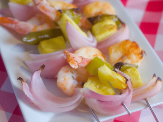 Garlicy Grilled Shrimp Kabobs