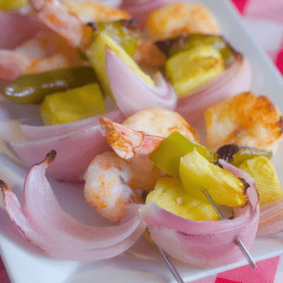 Garlicy Grilled Shrimp Kabobs
