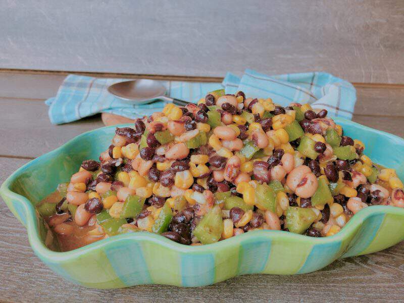 Southwestern Black Bean and Black Eyed Peas Salad Recipe