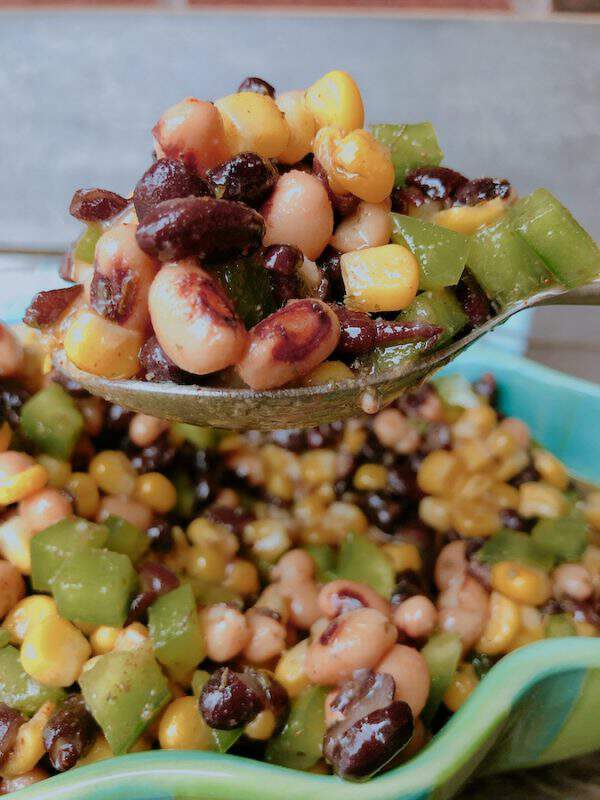 Southwestern Black Bean and Black Eyed Peas Salad Recipe