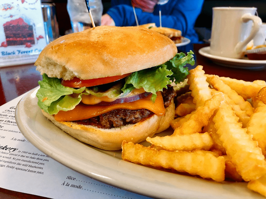 Classic burger and fries