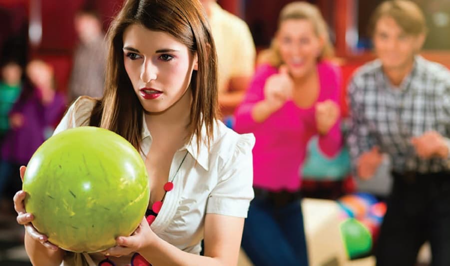 lady bowling