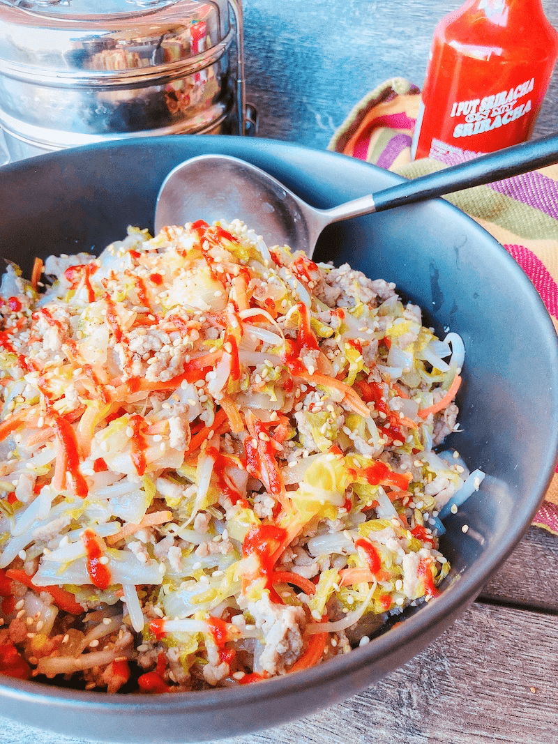 egg roll in a bowl - keto recipe