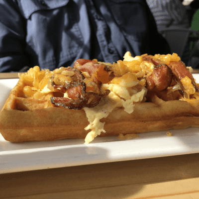 Morning Glory breakfast waffle
