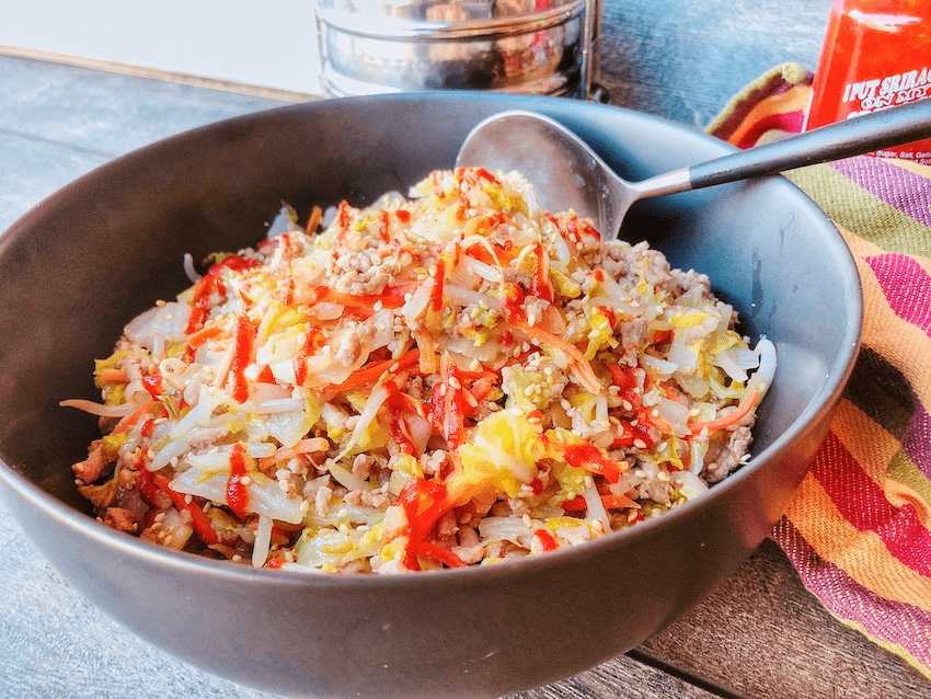 paleo eggroll in a bowl